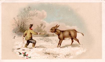 Arbuckle  - man luring donkey