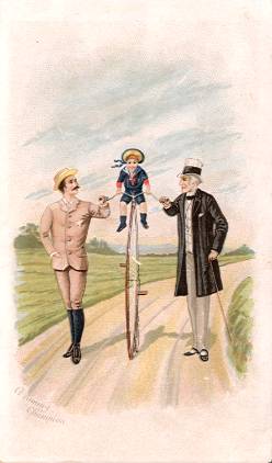 Arbuckle - high-wheel bicycle, "A coming Champion"