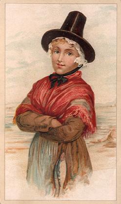 Arbuckle - woman in tall black hat, w/ fish