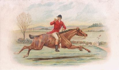 Arbuckle - fox hunt, man on galloping horse