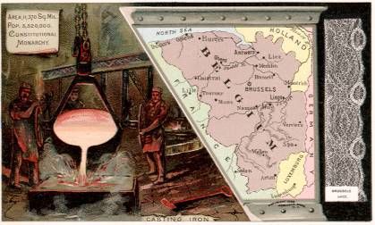 Belgium map - Casting Iron; Brussels Lace