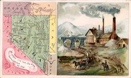 Nevada map - Silver mining