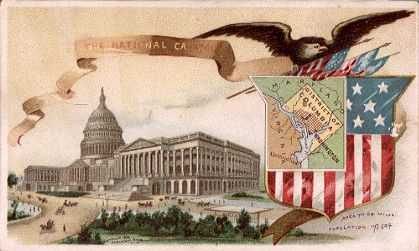 District of Columbia map - National Capitol building