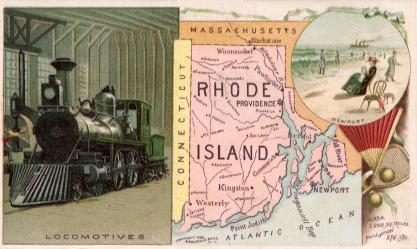 Rhode Island map - Locomotives, Newport
