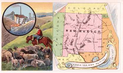 New Mexico map - Mining; Sheep